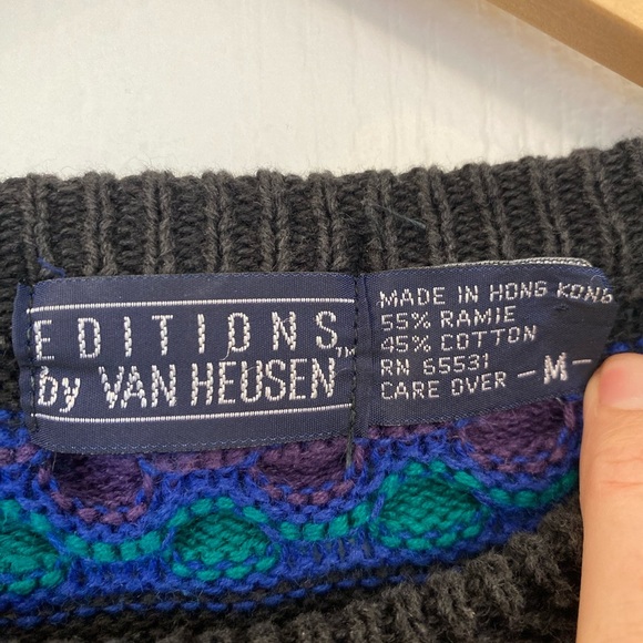 Editions Van Heusen Vintage 90s Knit Cosby Style Sweater - Picture 6 of 6
